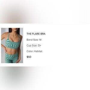 Balance Athletica The Flare Bra - size M D+ - color Habitat